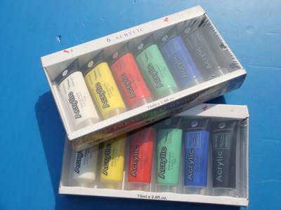 【6色75ml 布彩顏料 丙烯顏料 紡織顏料 廠家直銷 免檢產品】價格,廠家,圖片,美術顏料,上海聯峰文化用品-